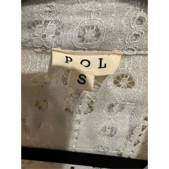 Size S (Oversized) POL Boho Floral Lace Button Down Shirt - Picture 8 of 8